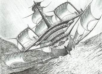 Storm Creators Risser-Larson Sea, 2017, (blekk på papir)