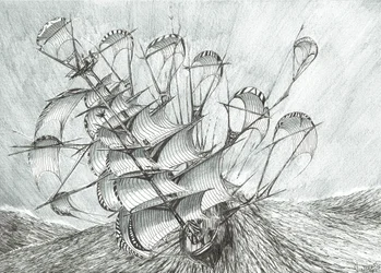 Storm Creators South China Sea, 2017, (blekk på papir)