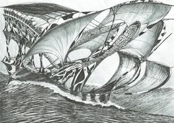 Storm Creators Tasman Sea, 2017, (blekk på papir)