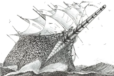 Storm Creators Wellington Strait, 2023 (blekk og blyant på papir)
