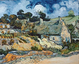Chaumes de Cordeville til Auvers-Sur-Oise (olje på lerret