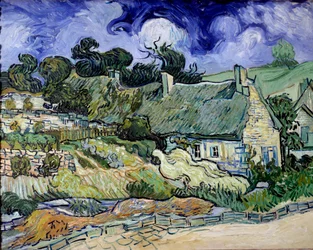 Chaumes de Cordeville i Auvers-sur-Oise (Auvers sur Oise) Maleri av Vincent van Gogh (1853-1890) 1890 Søn. 0,73x0,92 m Paris, Orsay-museet