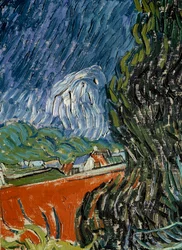Doktor Gachets hage i Auvers sur Oise (Auvers-sur-Oise) Detalj. Maleri av Vincent van Gogh (1853-1890) 1890 Søn. 0,73x0,52 m Paris, Orsay-museet