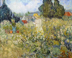 Mademoiselle Gachet i hagen hennes i Auvers sur Oise (Auvers-Sur-Oise) Maleri av Vincent van Gogh (1853-1890) 1890 Søn. 0,46 x 0,55 m Paris, Orsay-museet