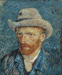 Selvportrett med filthatt, 1887-88