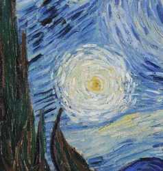 The Starry Night, juni 1889 (olje på lerret) (detalj av 702746)