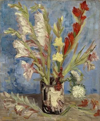 Vase med gladioler og asters. 1886
