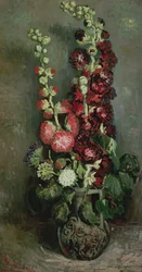 Vase med stokkroser, 1886