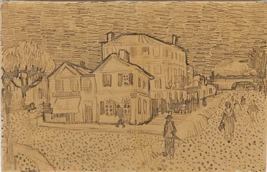 Vincents hus i Arles, fra et brev til broren Theo, henrettet i Arles, 1888