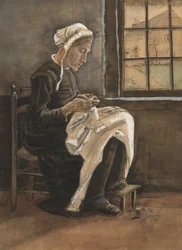Kvinne som syr