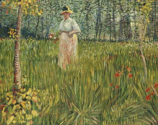 Kvinne i en hage, 1887