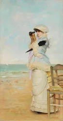 En vue - Maleri av Vicente Palmaroli y Gonzalez (1834-1896) - Olje på tre - 43x22 - Museo del Prado, Madrid