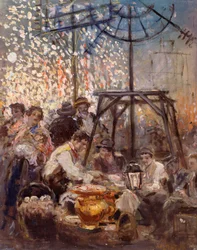 Blekksprutselger i Piedigrotta, av Vincenzo La Bella (1872-1954)