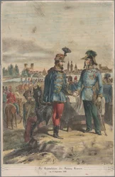 General György Klapka overga Komárom-festningen til feltmarskalk Jacob Julius von Haynau 2. oktober 1849