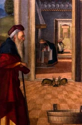 The Birth of the Virgin, syklus av Scuola degli Albanesi, ca 1502/03 (olje på tre)