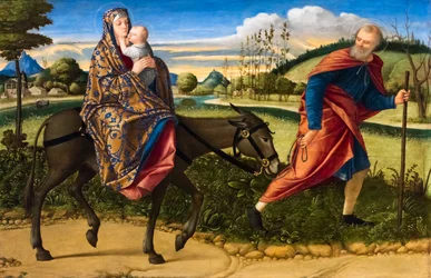 Flukten til Egypt, ca. 1516–1518 (olje på tre)