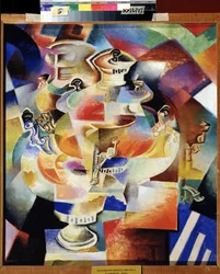 Samovar. 1919 (olje på tre)