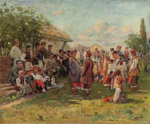 Festival i en ukrainsk landsby, ca. 1882-1917