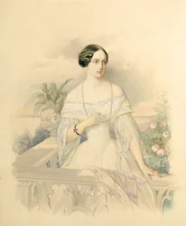 Portrett av storhertuginne Olga Nikolaevna, 1846 (wc på papp)
