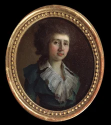 Portrett av forfatteren Vassily V. Kapnist (1757 eller 1758-1823). (Portrett av forfatteren Vasily V. Kapnist). Maleri av Vladimir Lukich Borovikovsky (ou Borovikovski) (1757-1825). Huile sur toile
