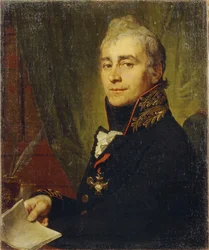 Portrett av Alexander Fedoseyevich Bestuzhev 1761-1810, 1806
