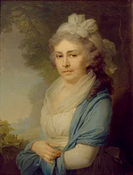 Portrett av Yelizaveta Ivanovna Neklyudova 1773-1796, født Levashova, 1798