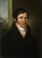 Portrett av Krasnopolets eiendomsforvalter i Pskov-regionen, ca 1813