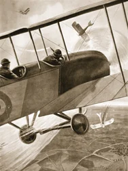Kaptein Bell-Irving engasjerer tre av fiendens fly