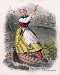 Svensk kvinne roing, 1809.