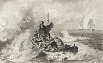 Slaget ved Lake Erie (litho)