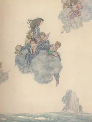 Med The Rest of Her Children of Air, Soared High Above the Rosy Cloud, c1930