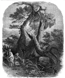 Eksemplar av tregravering, The Death of the Children of Niobe, ...1844.