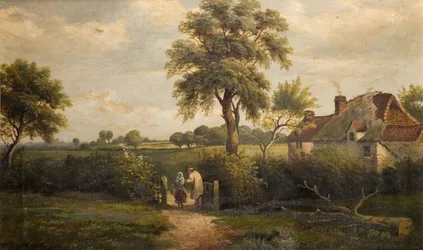 Hyttescene, Marston Green, 1870.