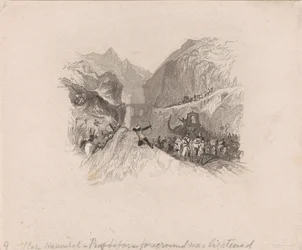 Hannibal passerer Alpene (vignett)