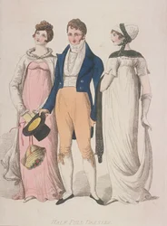 Halvfulle kjoler, c1810