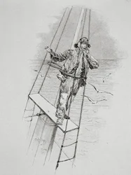 'There She Blows, Blows, Blows', for 'The Perils and Romance of Whaling' i Century Magazine, juni 1890 (gravering)