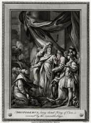 Aristodemus, som ble valgt til konge av Kreta, blir kronet av de ærverdige vismennene, 1777