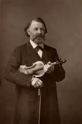 ""Joseph Joachim (1831-1907) ungarsk fiolinist, komponist og direktør for Berlin Conservatory (woodburytype)