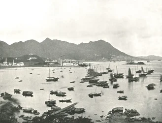 East Point som viser Victoria Hills, Hong Kong, 1895.
