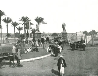 Kasr-el-nil-broen, Kairo, Egypt, 1895.