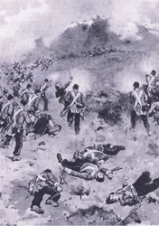 Assault on the Redan, illustrasjon fra British Battles on Land and Sea, 1915