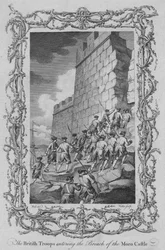 De britiske troppene går inn i Breach of the Moro Castle, c1770-tallet.