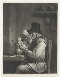 Mann og kvinne som leser et brev