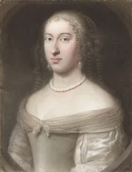 Portrett av Maria Theresa av Spania 1638-1683, dronningkonsort av Frankrike og Navarra, 1660.
