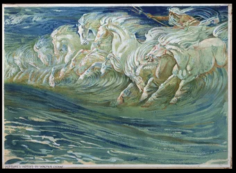 Neptuns hester, illustrasjon til «Den greske mytologiske legenden», utgitt i London, 1910