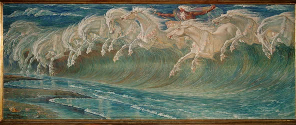 Neptuns hester (olje på lerret)