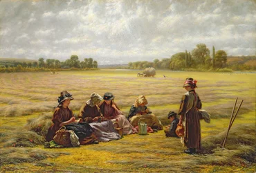 Høstmaskiner hviler i solen, Berkshire, 1865
