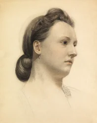 Miss Wells (farget kritt på papir)
