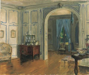The Salon Carre of the Villa Trianon, ca. 1910 (olje på lerret)