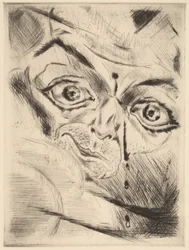 Peter med et skuddsår i pannen, 1918.